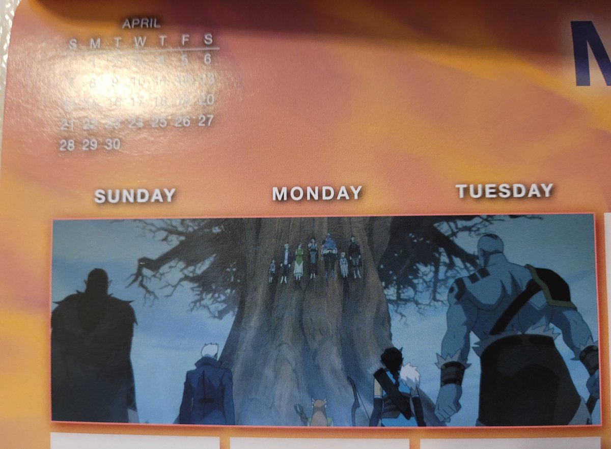 I love my #VoxMachina calendar, but damn! They just put that right up front! My niece is coming over next weekend, might have to cover this section with a piece of tape 😬