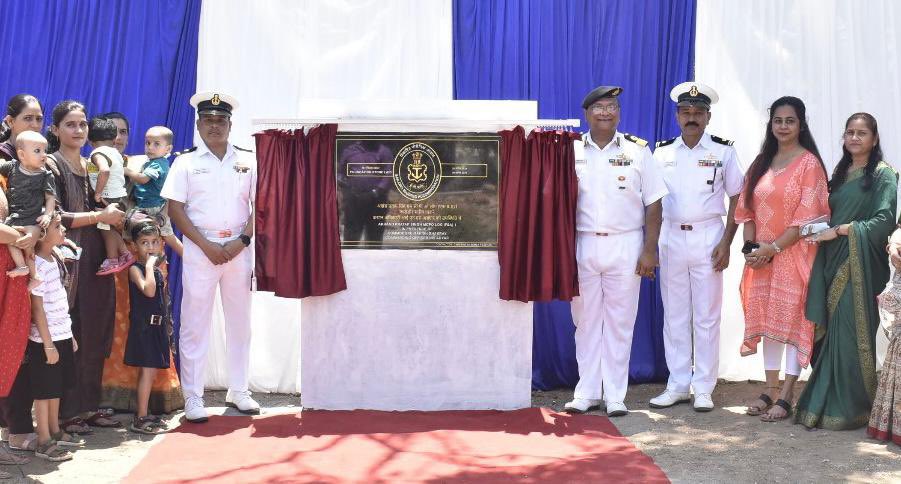 Foundation stone for construction of 66 DUs for POs and below at Navy Nagar, Chennai was laid by Akhand Pratap Azad, MCPO LOG (F&A) I, in presence of Cmde Manish Dhakray, Commanding Officer, #INSAdyar on 30 Apr 24.