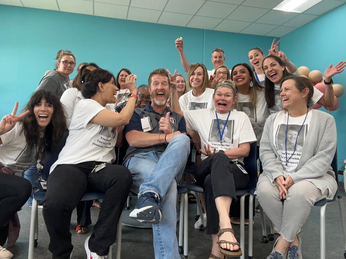 TwantaM's tweet photo. Merrick turns 50 🎉🎉🎉🎉  so we celebrated @DanielsonMiddle style!!! https://t.co/9FCTBlxigw
