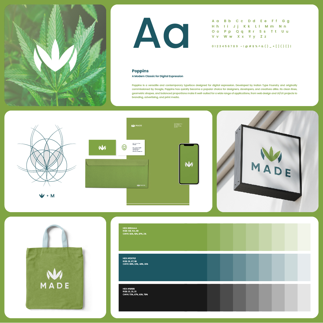 Hello guys, this is our another case study 'MADE Cannabis logo & Brand Identity Design!' 

Please check the comments, and feel free to explore our portfolio.

#Kendrick #Drake #WWENXT #Dizift #MletterLogo
#Cannabislogo
#cannabisleaflogo
#LetterLogo
#LettermarkLogo
