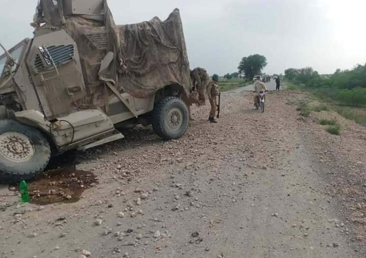 This is how armoured vehicles saved lives of several soldiers. Before in such attacks on Hilux trucks , changes of survival was minimum but now these vehicles are very effective against land mines
