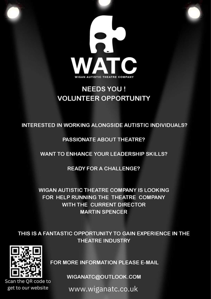 wiganatc's tweet photo. Are you age 18 + and want to volunteer  with WATC then say no more we are looking for volunteers in all aspects from back stage to set construction when we  do our shows  if you have any spare time on a Monday evening and want to get involved please get in touch https://t.co/OoHIkY1N30