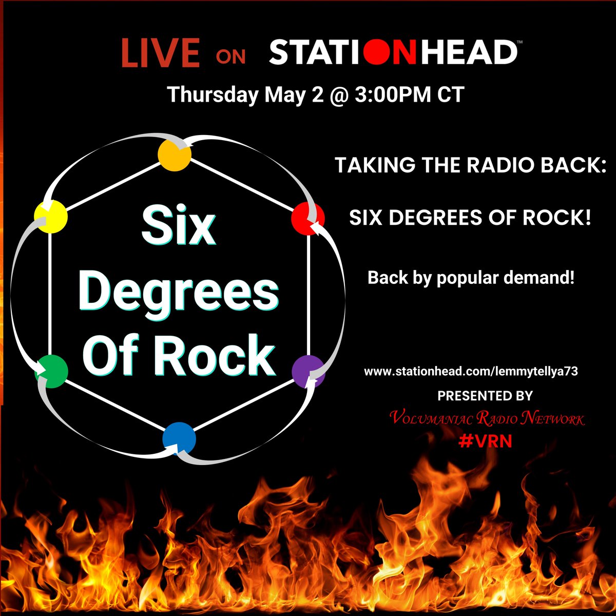 Join me Thursday at 3:00PM CT for the latest edition of Six Degrees of Rock. We connect newly inducted RRHOF artist Jimmy Buffett to one of the most popular metal bands of all time, Metallica. And for thos paying attention there is a soundtrack twist. stationhead.com/lemmytellya73