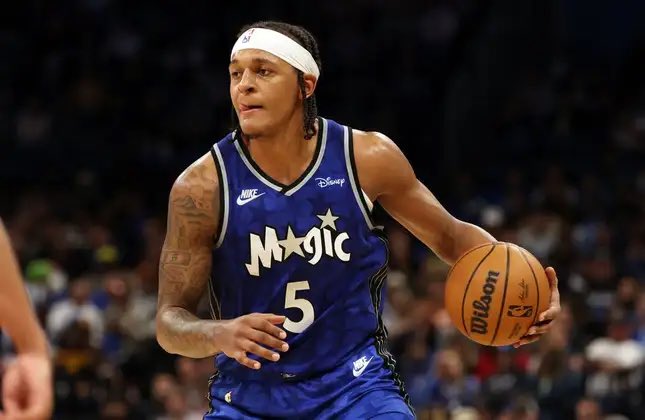 simplyballup's tweet photo. Paolo Banchero in Game 5;

39 Points 
8 Rebounds
4 Assists
14/24 FG
58 FG%
4/7 3PM

Falls to 2-3 against the Cavs. https://t.co/ZZlB81eBdw
