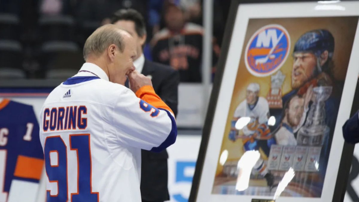 Butch Goring tearing up a little at the end of his broadcast, hope this isn't the end for him also. If it is, Thank you for everything Butchie ❤️ From the Stanley Cups to constantly defending The Island like it was you're job. You will forever be an Islander. #Isles