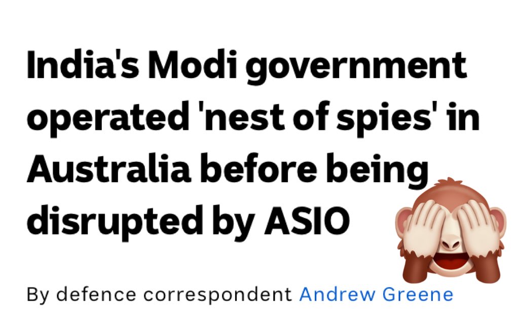 Indian spy network got caught in Australia. 
Another BIG embarrassment 🔥🔥🔥#Viswaguru #GujaratModel