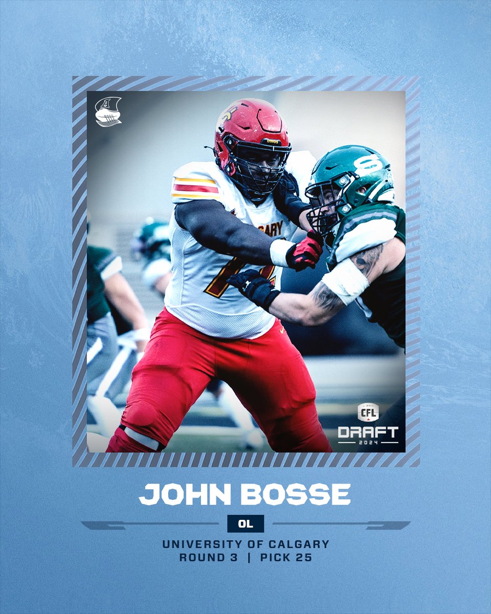 We've selected OL John Bosse from @Dinos_Football 🌊