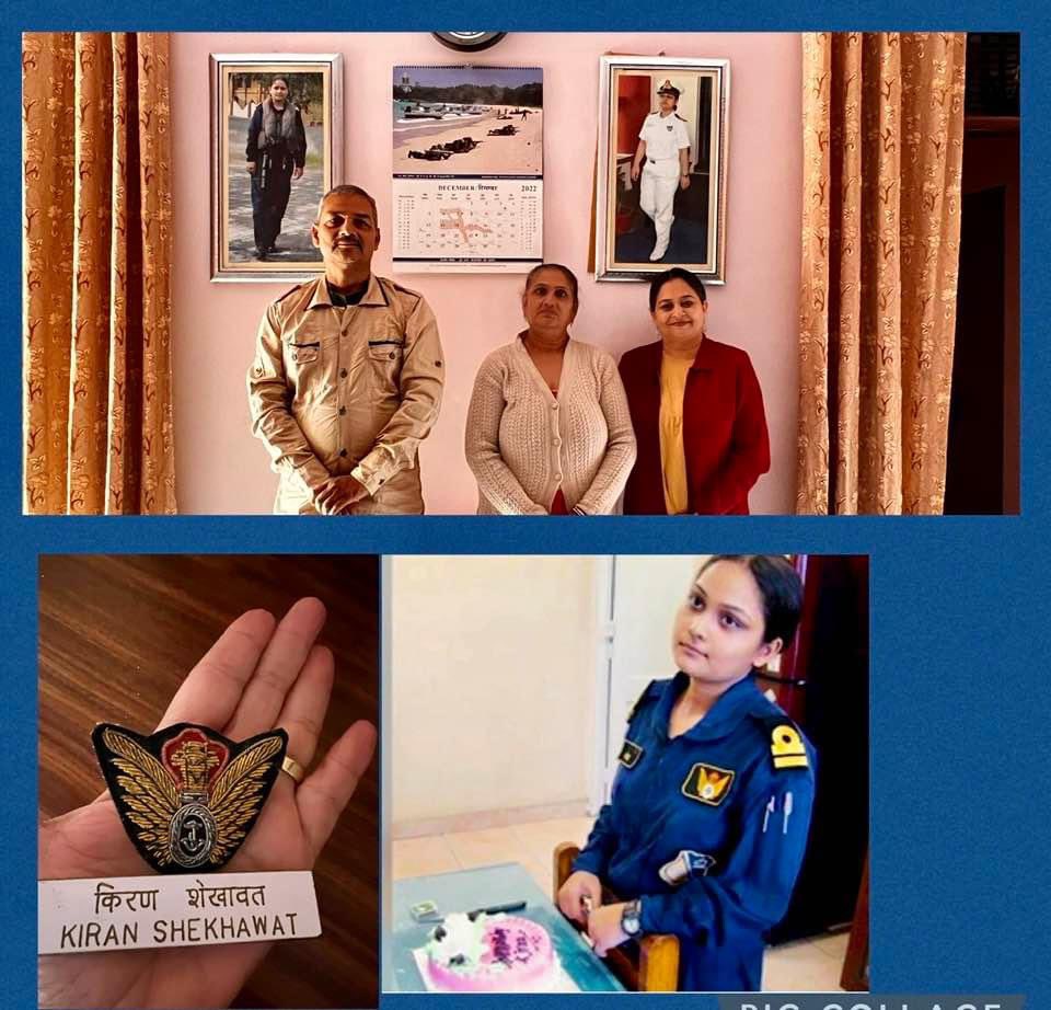 Along with Aunty & Uncle, HON LT VIJENDER SHEKHAWAT Remembering India's FIRST WOMAN NAVY OFFICER to be immortalize in 2015 while operating in combat role, LIEUTENANT KIRAN SHEKHAWAT #INAS310 On her 36th Birth Anniversary. She chose to be forever 26 for we all. #KnowYourHeroes