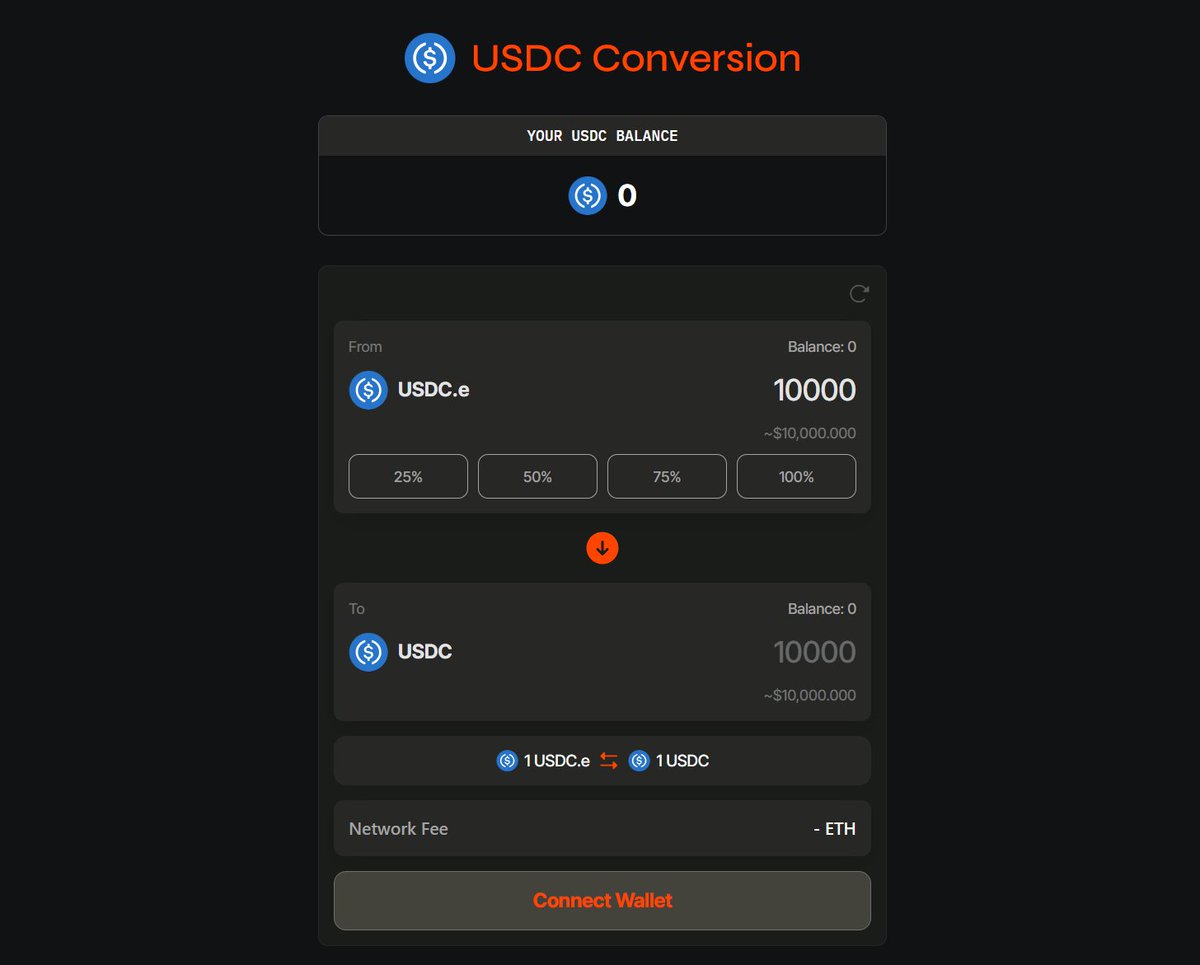 🛡️$USDC.e to $USDC conversions on @zksync are live Convert your USDC.e to native Circle USDC with no price impact or fee! Note that this is a 1-way conversion😉 zksync.velocore.xyz/usdc