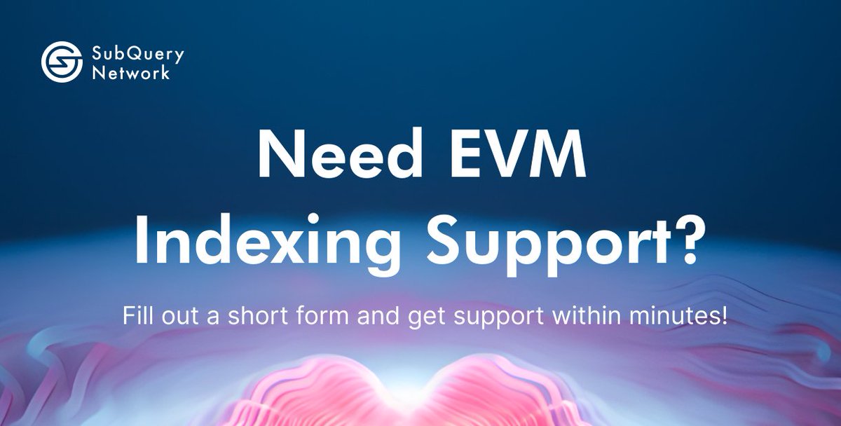 Building a new EVM Layer 2 and need indexing support for your testnet? Look no further! SubQuery supports all pure EVM implementations out of the box. Just fill out the short form in the tweet below to begin! Our issue template initiates automated support for your EVM network,…