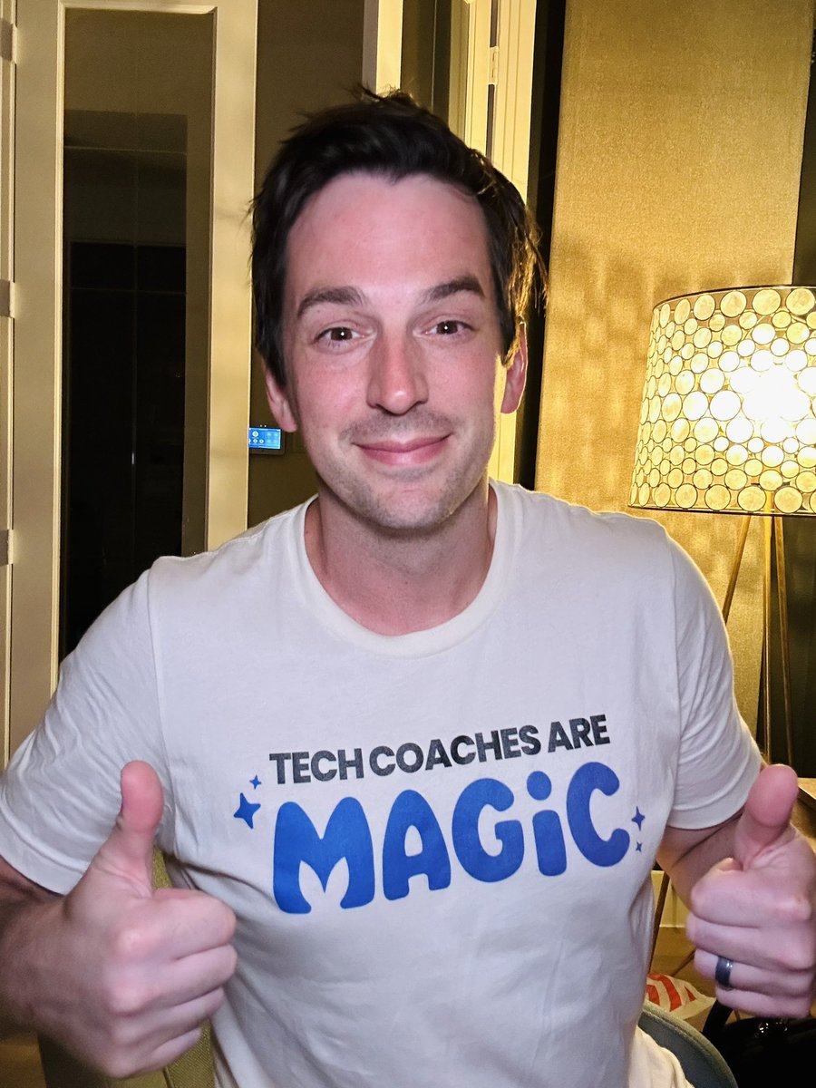 Late to the party… showing off my new @magicschoolai swag!  Wore it to work and for my workout tonight 😅. Looking forward to hanging at #ISTE24 with you all! Don’t worry, I will wash the shirt ahead of time.  #TechTshirtTuesday @EduGuardian5