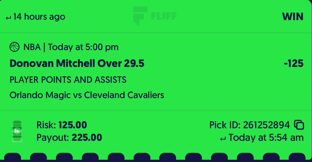 Donovan Mitchell Over 29.5 Pts + Ast✅

#TrustTheSystem🧠

Even Tho Mitch Hit Dude Right Back On The Ban List, Game Was Way To Stressful

To Many Games Where Mitch Has A Nice 1h And A Sloppy 2h 

#NBAPlayoffs