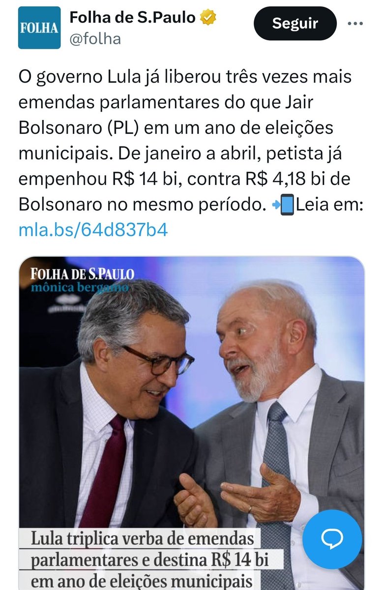 Tá errado isso aí, Fôia. Bolsonaro liberava 'orçamento secreto'. 🤡🤡🤡🤡🤡🤡🤡🤡