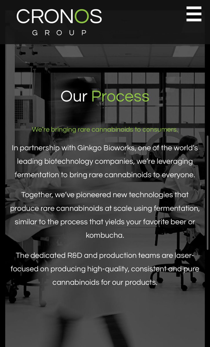 Very intriguing that $cron is using $dna to produce rare cannabinoids at scale using fermentation, similar to the process that yields your favorite beer. 

@CathieDWood and @ARKInvest own 7.2 % of Ginkgo Bioworks ($dna) 

@MoonMarket_