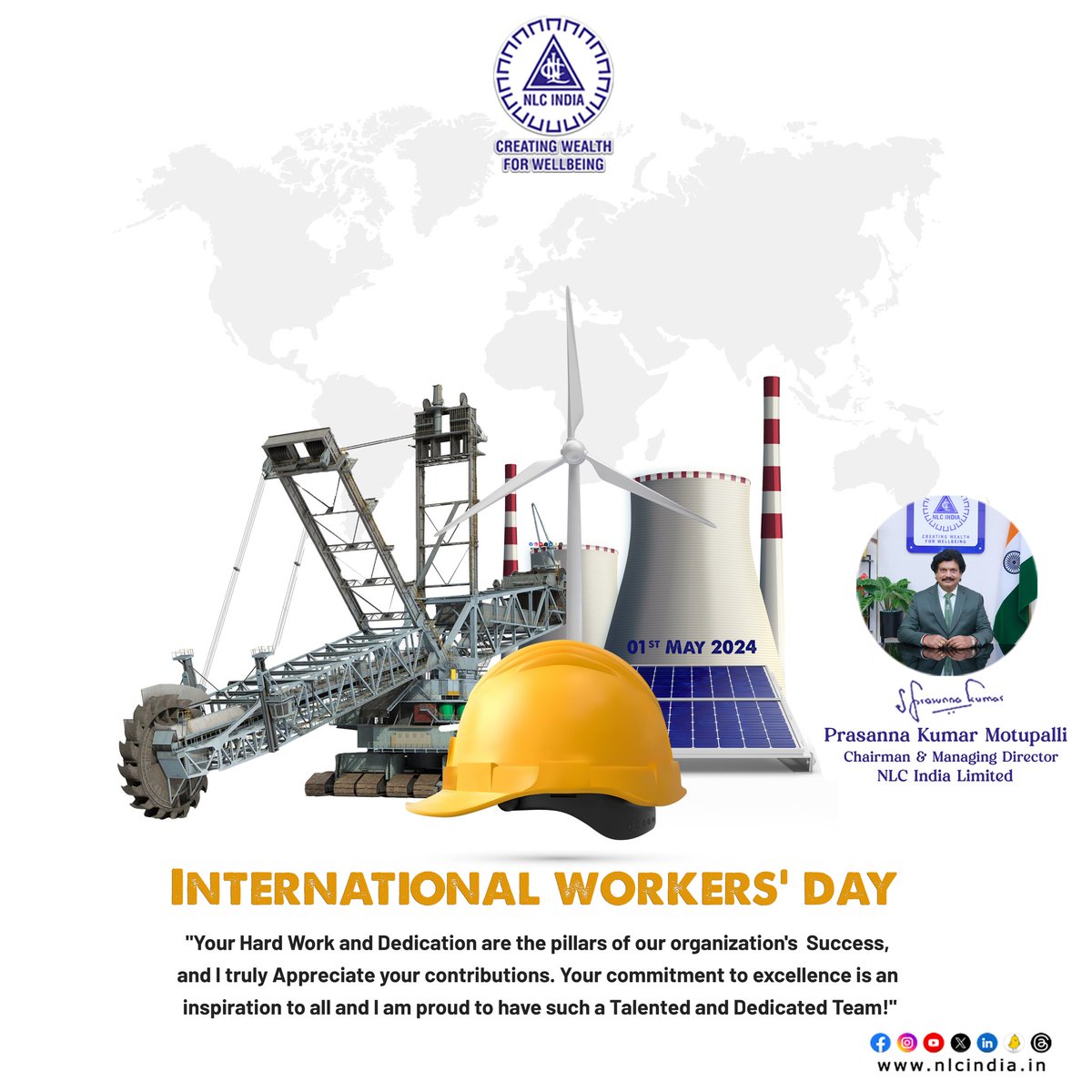 Happy May Day!

Today, at NLCIL, we honour the dedication & hard work of our incredible workforce. We extend our heartfelt gratitude to our esteemed team for their unwavering commitment, unyielding passion, and unparalleled dedication.

#Teamwork #Gratitude #NLCIL