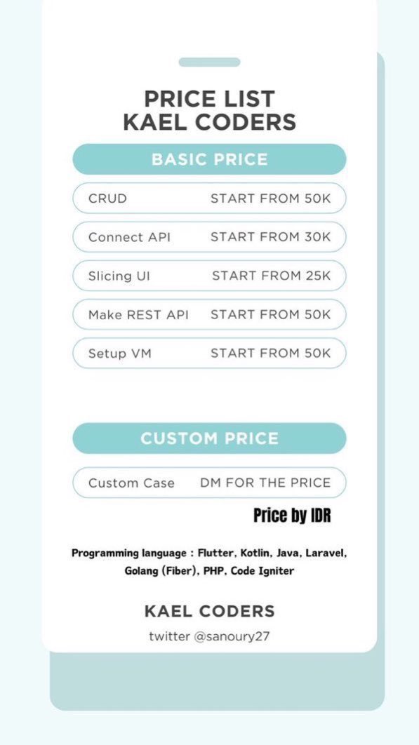 yuk guys, jasa joki tugas flutter atau android mulai dari harga 15k for discount slicing UI. CRUD hanya 50k #zonauang #joki #flutter #kotlin #android #IT #jasajoki #mahasiswa #androidstudio #zonaba