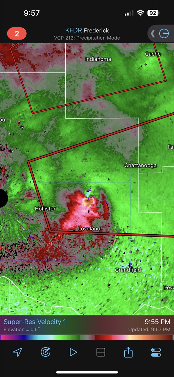 Violent tornado ongoing north of Loveland, OK. Very, very lucky this is over mostly rural landscape.