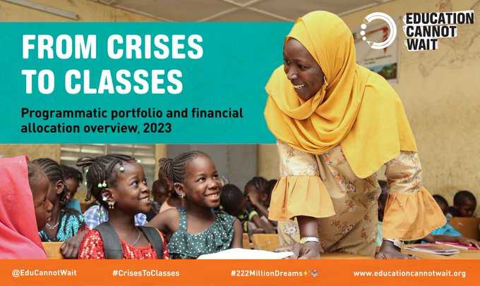 From #CrisesToClasses: #ECW's🆕Programmatic Portfolio & Financial Allocation Overview!

📊Learn more about ECW-funded education in emergencies & protracted crises programmes, investments & our efforts to strengthen the 🌎#EiEPC architecture in 2023.

👉educationcannotwait.org/resource-libra…
