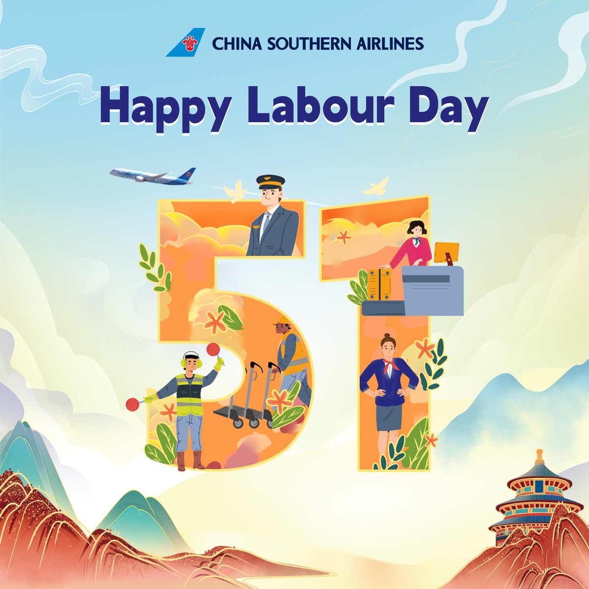 ⚒️ Today and every day, let's stand in solidarity with workers around the world and strive for a future where everyone enjoys fair treatment, dignity, and respect. #LabourDay #ImpressionofCSAir #CSAir #FlyWithCSAir