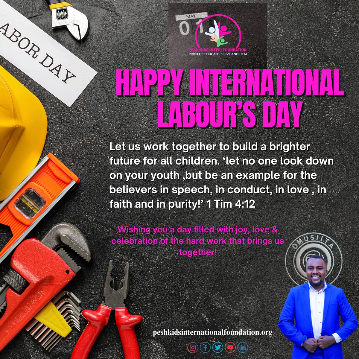 Happy International Labor Day

As we celebrate the contributions and achievements of workers around the world, let's also remember to respect and appreciate the efforts of everyone, no matter how big or small their job may seem.
Wishing you a joyful and empowering Labor Day