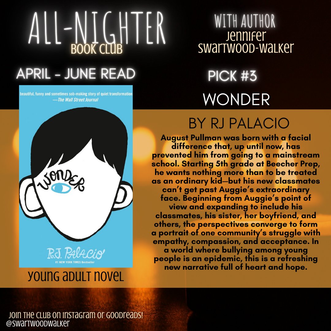 Discover the wonder within Wonder by RJ Palacio 🌟 Join our All-Nighter Book Club! #Wonder #RJPalacio #ChooseKind #BookClubDiscussion #EmpathyReads #InspirationalBooks #LiteraryJourney #AuthorEncounters #BookishCommunity #NightReads #BookwormsUnite

i.mtr.cool/bqbcosoekc