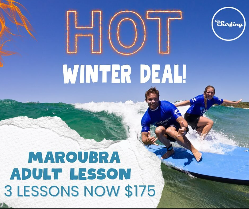 Always wanted to surf? Then the Hot Winter Deal is for you. Come join our two-hour beginner surf lesson, where we will teach you all the basics in a fun, safe learning environment.
linktr.ee/letsgosurfing

#Surf #Bondi #Maroubra #surfing #winterdeal🏄🏄‍♀️