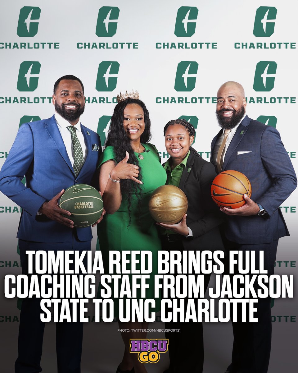 Former JSU coach, Tomekia Reed was officially introduced as the new head coach for women's basketball at UNC Charlotte. During her introduction, Reed mentioned that she will be bringing her coaching staff from Jackson State to Charlotte with her... Instagram.com/hbcugo.tv