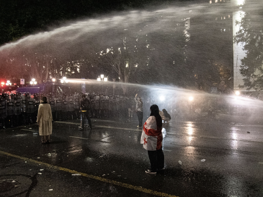 On the night of April 30, special forces used water cannons, pepper spray, and tear gas to disperse citizens who gathered on Rustaveli Avenue to protest against Russian law. Whilst many of us stand on our Twitter soapbox and talk about activism, Georgians are risking their lives