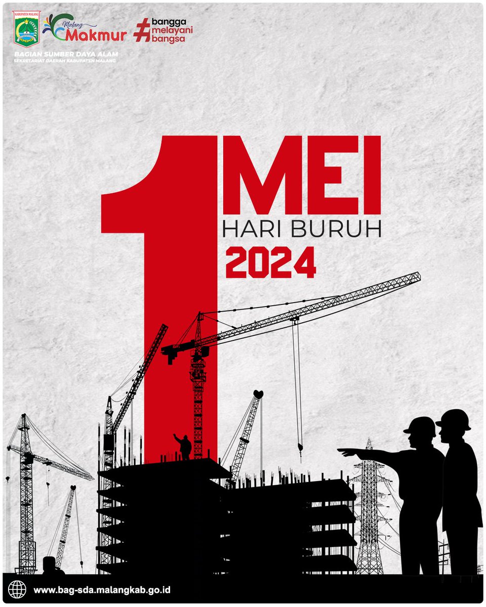 bagiansdasetda's tweet photo. #sobatSDA Terimakasih atas kerja keras dan dedikasi untuk keluarga, masyarakat serta negara. 

Selamat hari buruh Internasional 2024! 

#kabupatenmalang #malangmakmur #sekretariatdaerahkabupatenmalang #bagiansumberdayaalamsekretariatdaerahkabupatenmalang #bagiansumberdayaalam https://t.co/LP2mymnguu