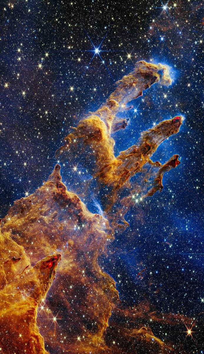 The Pillars of Creation by the James Webb Space Telescope