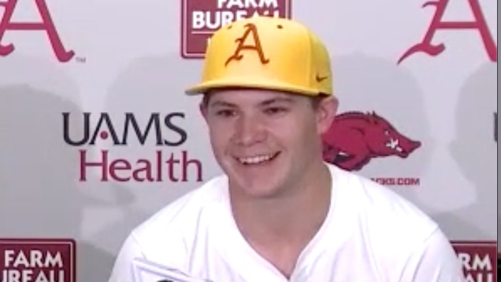 WATCH: Arkansas’ Gage Wood, Jared Sprague-Lott and Will McEntire postgame press conference after the 12-7 win over Missouri State on Tuesday. youtu.be/tUkOMuqsgaA #WPS