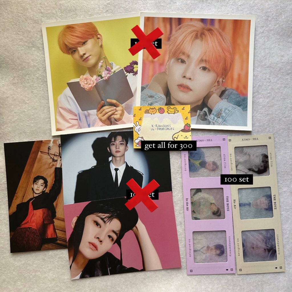 wts lfb ph ww

the boyz q misc pcs / album postcards

✅ no air film strips ₱100
✅ road to kingdom set ₱500

— get all for ₱500!
— on-hand, in mint condi
— payo/rsrv with nrdp
— read carrd first

🏷️ no air, kingdom

💌 reply/dm to claim!