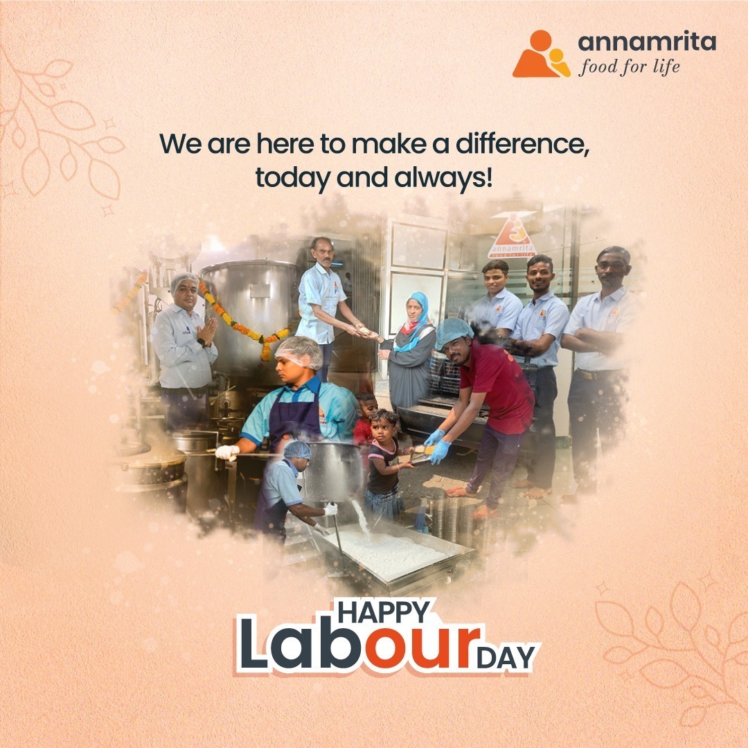 Their smiles are the essence of our mission to nourish bodies and uplift spirits. Happy Labour Day from the heart of Annamrita Foundation! #Annamrita #FoodForLife #DonateFood #SaveLife #InternationalLabourDay #Labours #HardWork #Respect