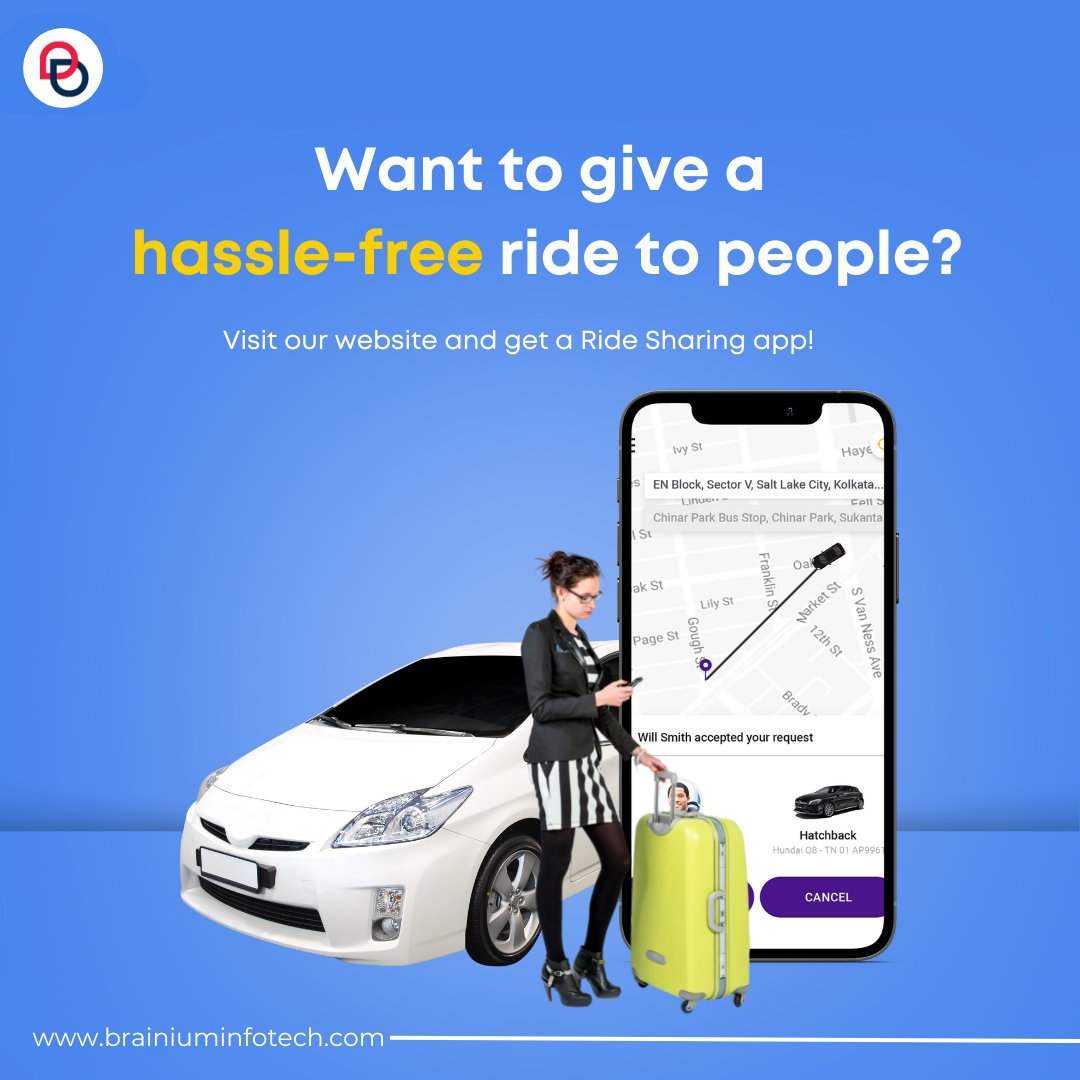 Easy commute is a huge concern, especially with the growing workforce.

A seamless ride-sharing app could be a game-changer. 

Consultation, development, marketing—we do it all!

Let's chat and make it happen!

#RideSharing #AppDevelopment #Marketing #ideateimplementsucceed