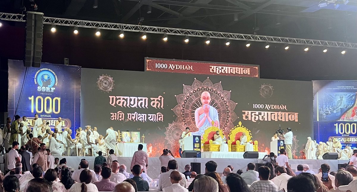 Blessed to be at NSCI for the historic function of 1000 Avdhan. ( remembering and reciting random 1000 items )