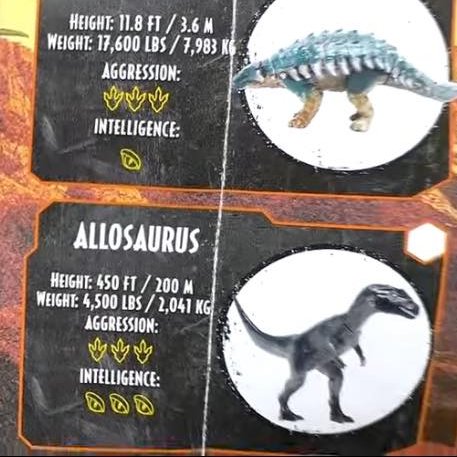 According to Captivz, Chaos Theory will have an Allosaurus that's 450 feet/200 meters tall lmao

For comparison, Monterverse Goji is 108 meters tall.