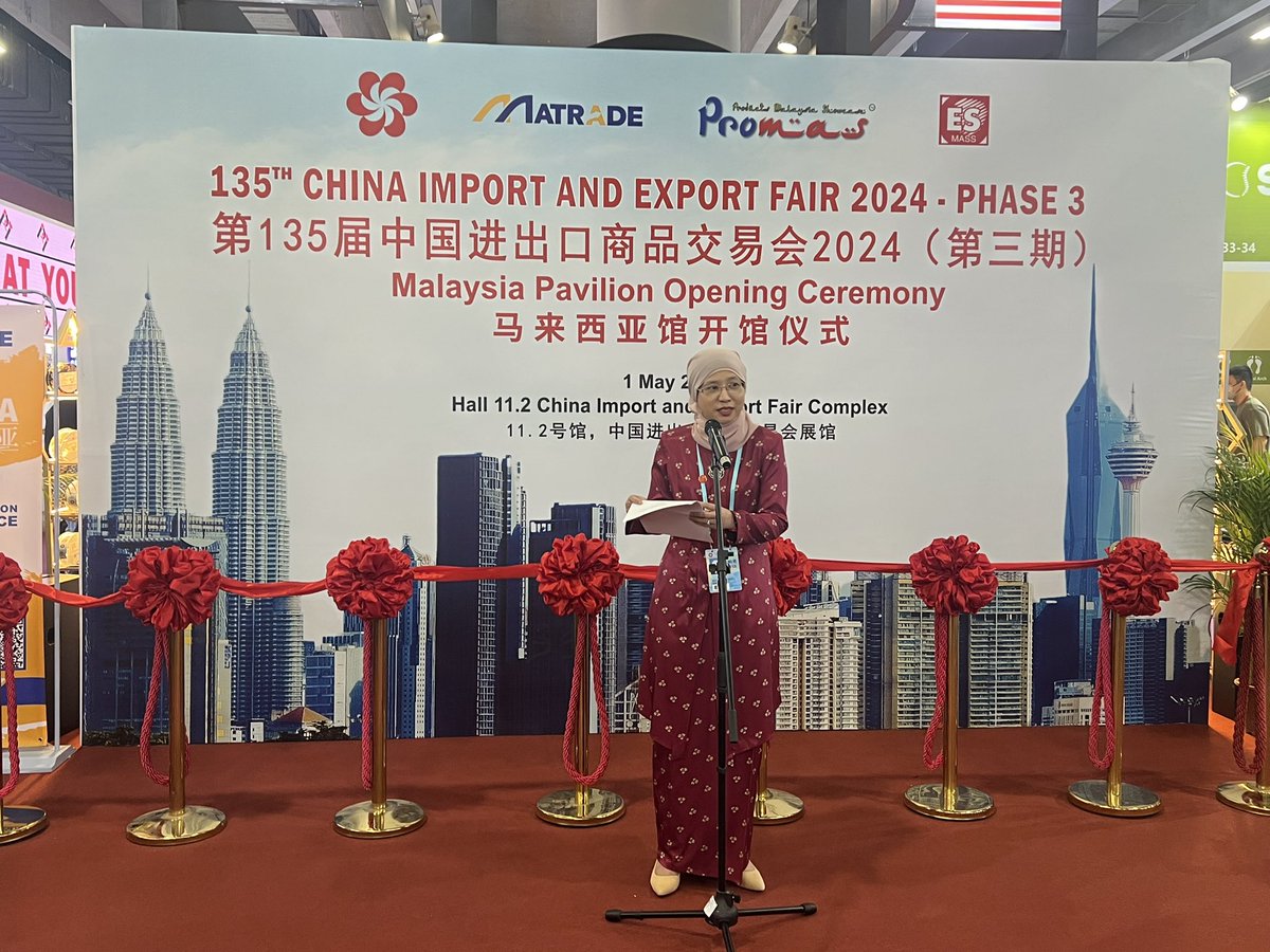 #Malaysia Pavilion opens at the phase 3 of the #CantonFair on May 1.👏👏👏