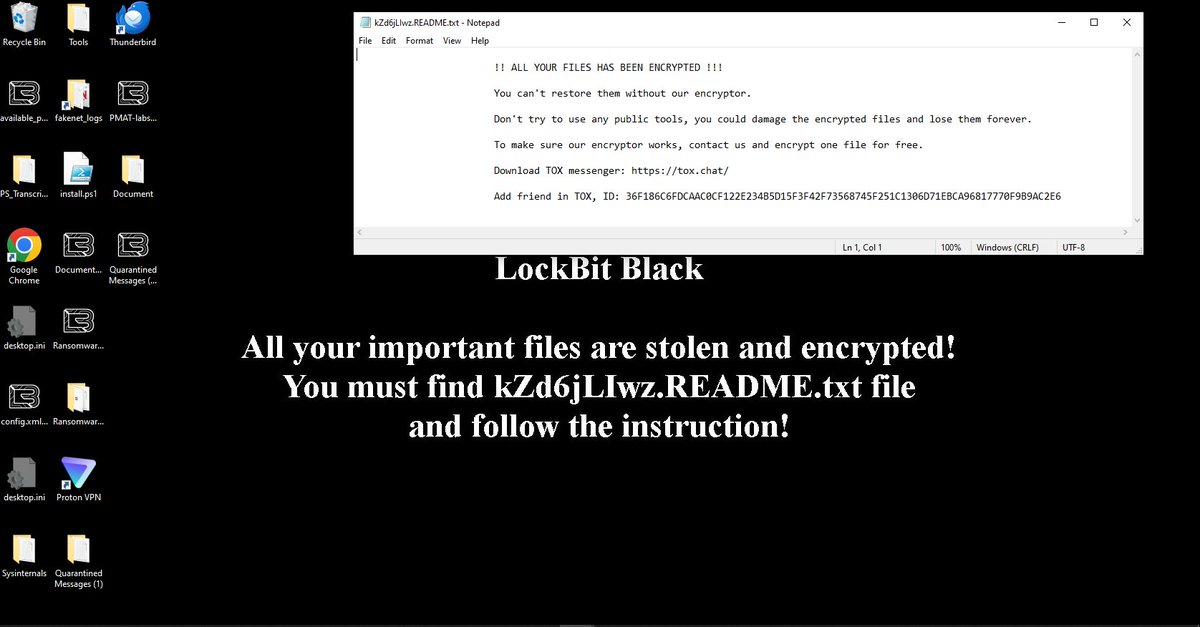 I didn't know #Lockbit was still around....
#Ransomware