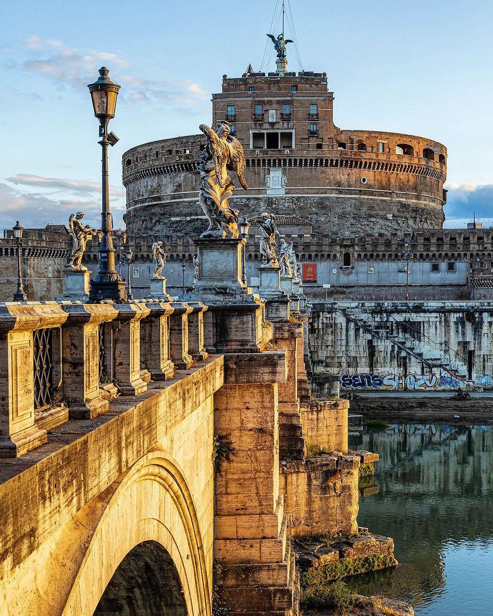 Rome, Italy 🇮🇹

Castel Sant'Angelo, a monumental fortress and architectural marvel was originally built as a mausoleum for Emperor Hadrian in the 2nd century AD. This imposing structure has served many purposes including as a fortress, prison, and papal residence.