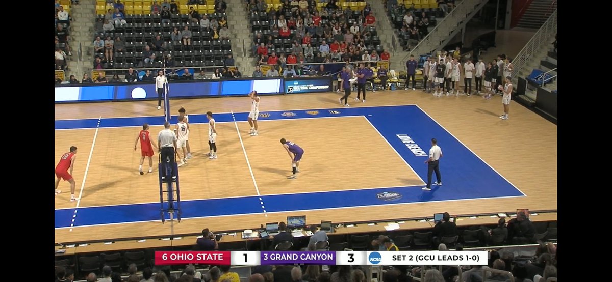 Boys @GCU_MVolleyball are off to a good start. #LopesUp