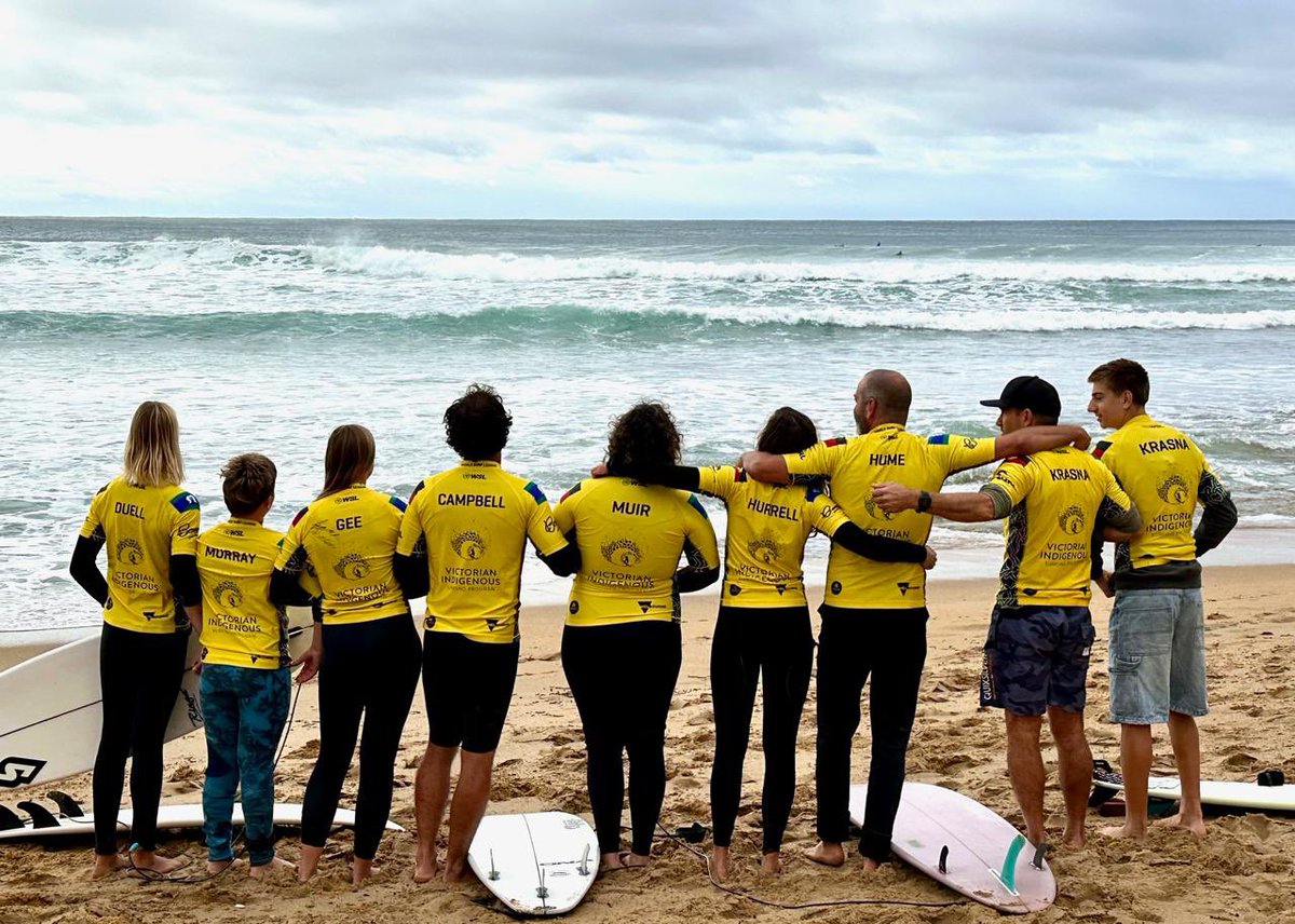 The Rip Curl Pro here in Victoria is the longest running event in surfing, worldwide. @VicHealth is a proud & long-term partner of Indigenous Surfing Victoria — enabling First Nations sportspeople to participate as part of the Indigenous Surfing Session.
