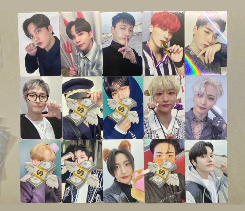 WTS! [help RT thanks 💗]
downsizing my collection 🤭💸

price dm
asia, ww ok
bisa pakai 🍊
boleh keep event with dp

wts ateez wooyoung seonghwa san jongho mingi mokket soundwave makestar

#wtsateez #pasarateez 에이티즈 포카 산 우영 민기