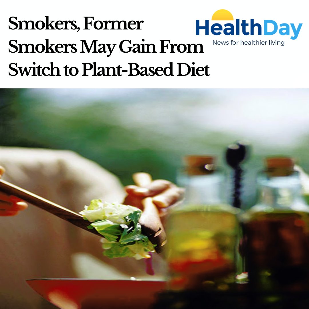 Current and former smokers might lower their risk for emphysema if they adopt a highly nutritional plant-based diet, a new study shows. healthday.com/health-news/ge… #HealthyLifestyle #PlantBasedDiet #LungHealth #QuitSmoking #NutritionTips #HealthyChoices #RespiratoryHealth