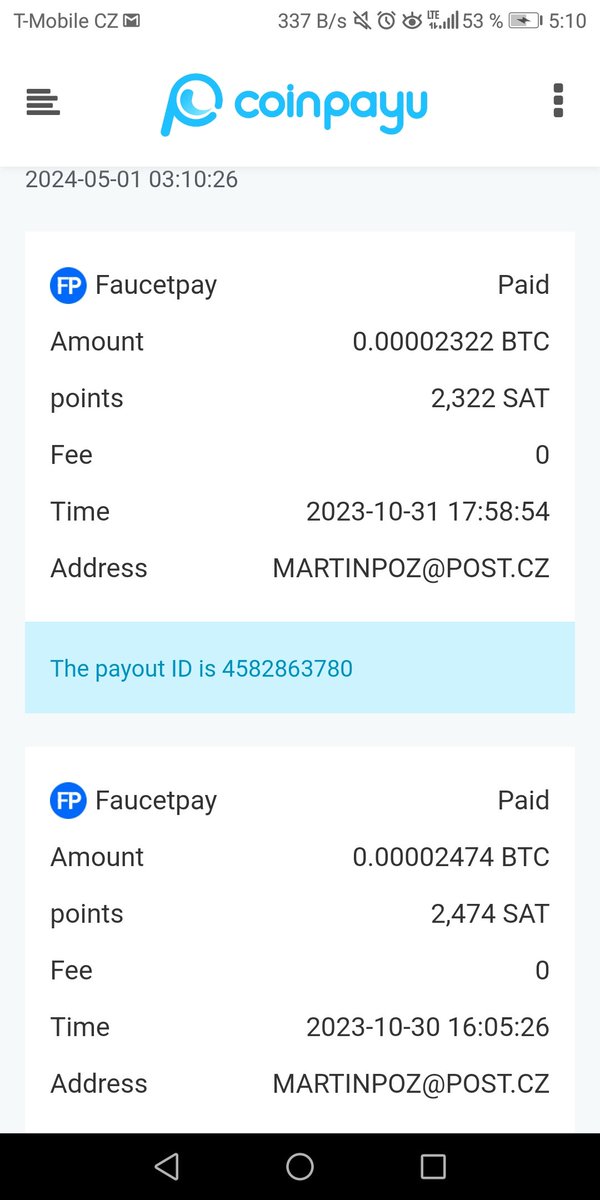 #cryptofaucet #earn
Coinpayu is still one of the Best sites to earn and advert, both. Ptc is highest paid and if you want to promote your project the site has really high traffic.
There is also daily Offerwall contest with high rewards!

coinpayu.com/?r=martinpoz