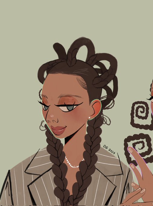 「braid dark-skinned female」 illustration images(Latest)