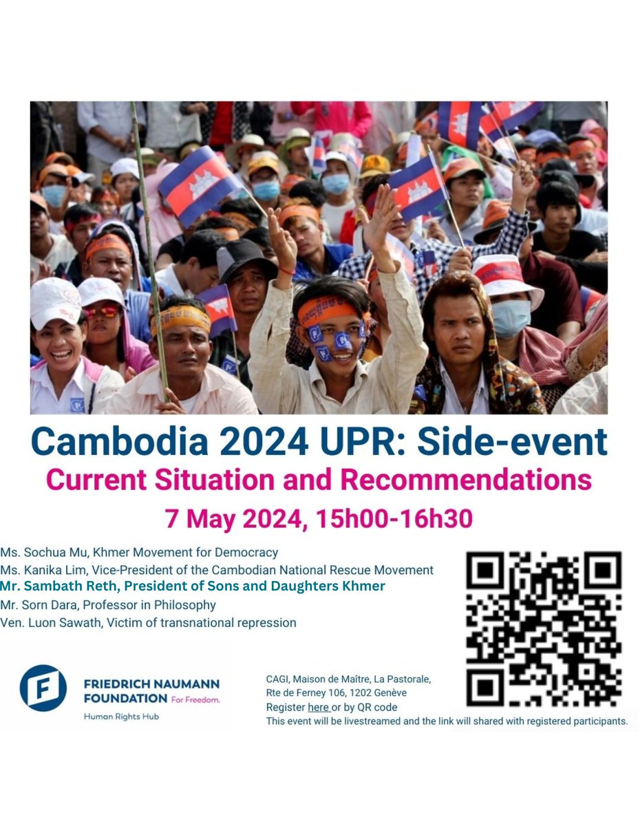 KMD and partners in #Europe speak of personal experience as victims of human rights abuse and current situation as #Cambodia is under UN Periodic Universal Review #UPR .