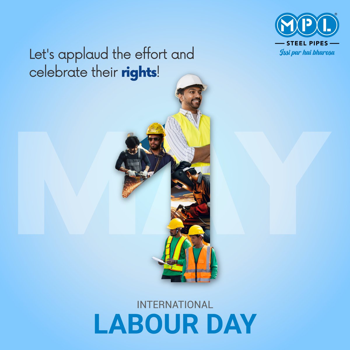 On May Day we acknowledge with pride the contribution of all our workers and their dedication to MPL.. We honor their rights and extend our wholehearted support in their every endeavor.

#MPLSteelPipes #IssiParHaiBharosa #builder #fabricator #LaborDay2024 #InternationalLabourDay