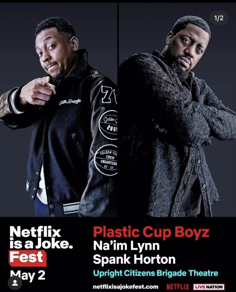 La whaddup come see us live Thursday may 2nd at the UCB theater. You can get ya tix for our Netflix is a joke festival tix here ucbcomedy.com/shows/