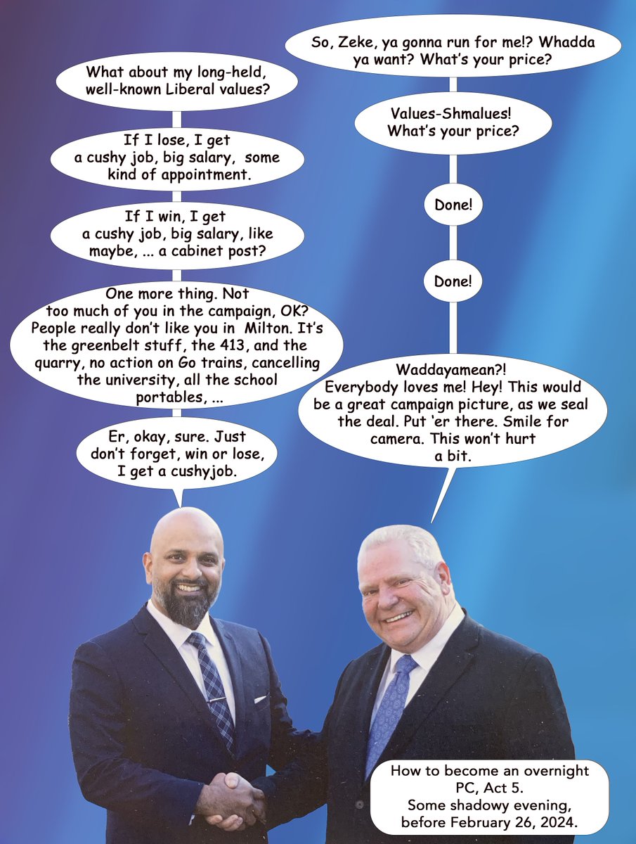 Turning Con, a play for power in five acts. Act five: Sealing the deal.  #onpoli #milton #miltonon