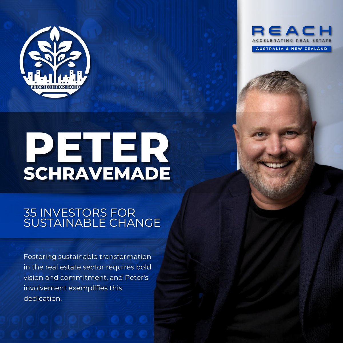 🌟 Congratulations to our very own Peter Schravemade for being recognised as one of the 35 Investors for Sustainable Change by The PropTech for Good, a global initiative uniting real estate experts, innovators, tech pioneers, urban visionaries, and environmental enthusiasts.